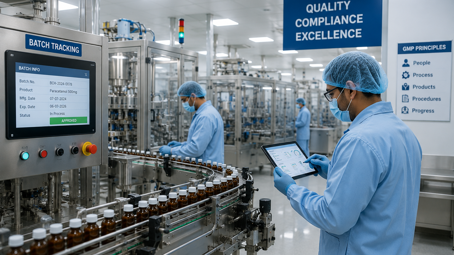 Pharmaceutical Excellence in a modern pharmaceutical manufacturing facility